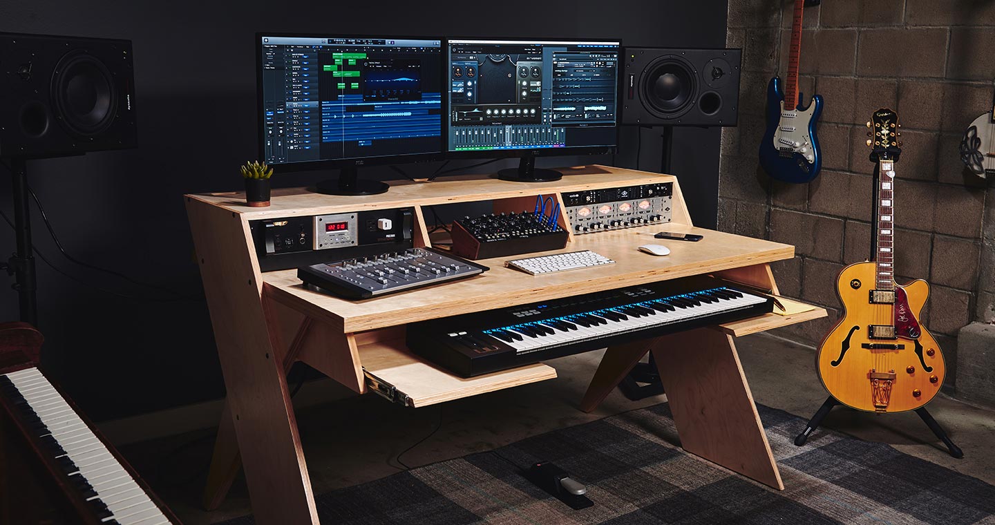 music studio workstation desk