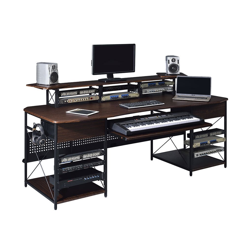 Musiea EX200 Series Pro Music Recording Studio Desk Workstation w/ 3 x 4U Rack and 2 x 9U Rack - Musiea Studio Desks & Workstations